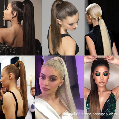 Velcro Pony Tail Matte Long Straight Hair Wig Velcro Pony Tail Spot Wholesale